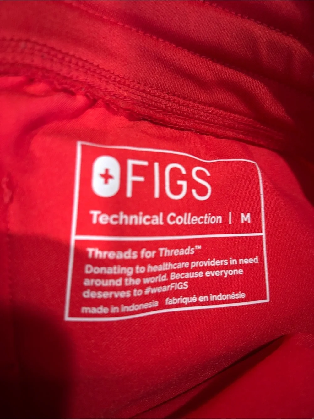 Figs Women's Red Track Joggers - Picture 5 of 5